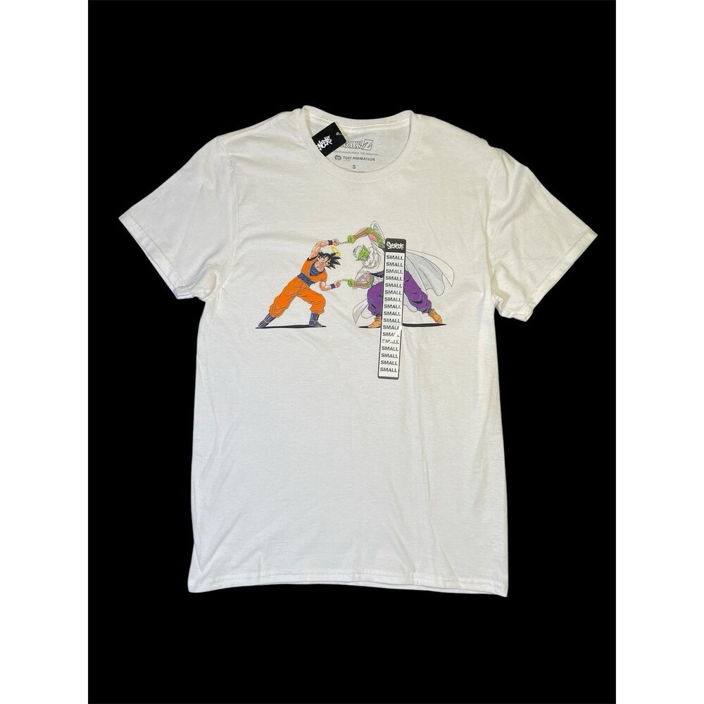 Dragonball Z Goku & Piccolo Men's Small White Short Sleeve T-Shirt.